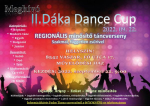 A II. Dáka Dance Cup meghívója